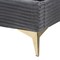 Baxton Studio Abberton Modern and Contemporary Grey Velvet and Gold Metal Queen Size Panel Bed 220-12849-ZORO - alternate 9